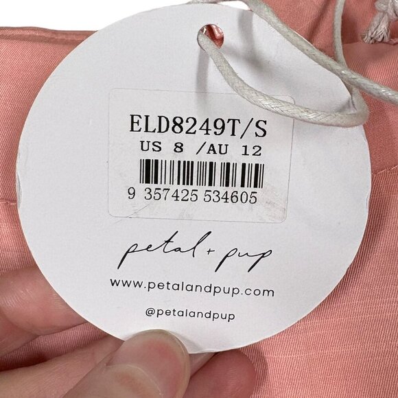 Petal & Pup Pink & Orange Color Block High Low Maxi Skirt Women's US Size 8 - Picture 7 of 9